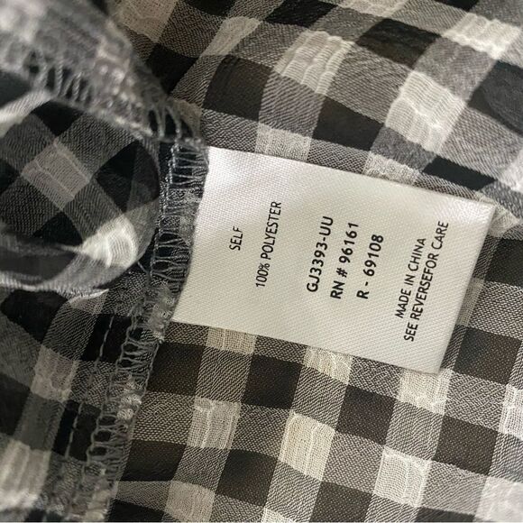 Gypsies & Moondust Black and White Checkered Tunic Blouse Size Large - Picture 5 of 5